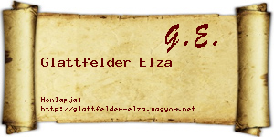 Glattfelder Elza névjegykártya